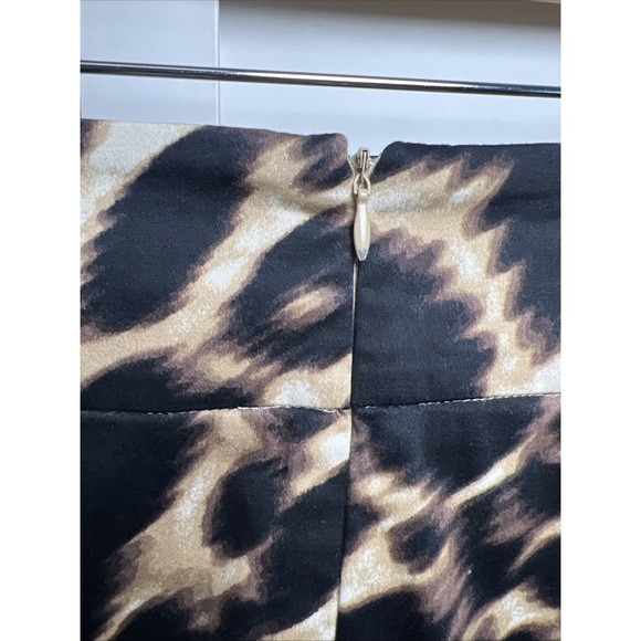 Calvin Klein Leopard Print Stretch Pencil Skirt Size 12 - Picture 7 of 9